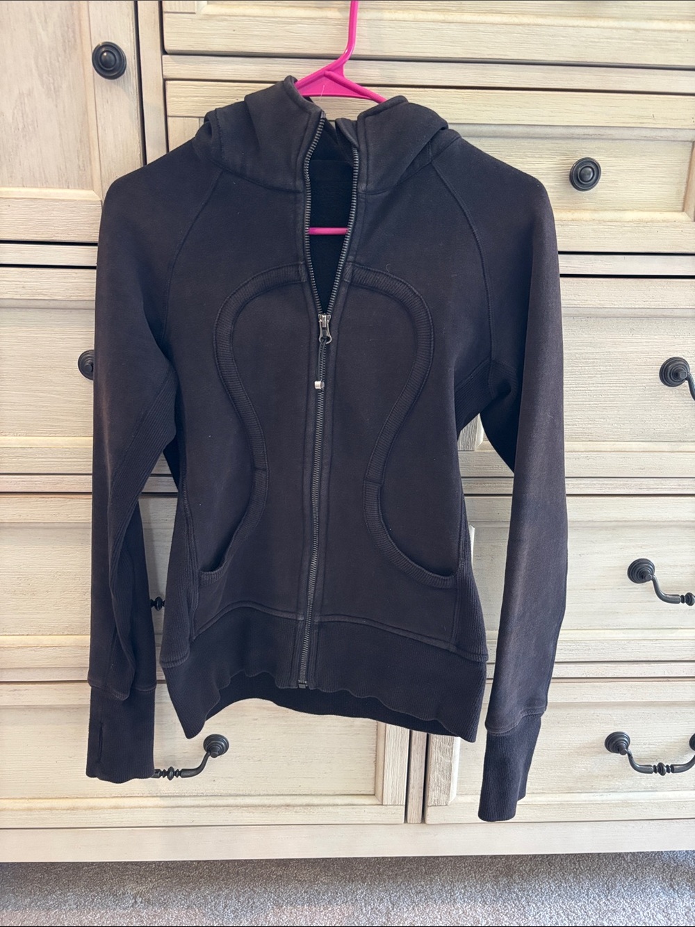 lululemon athletica Women's Black Full-Zip Hooded Sweatshirt